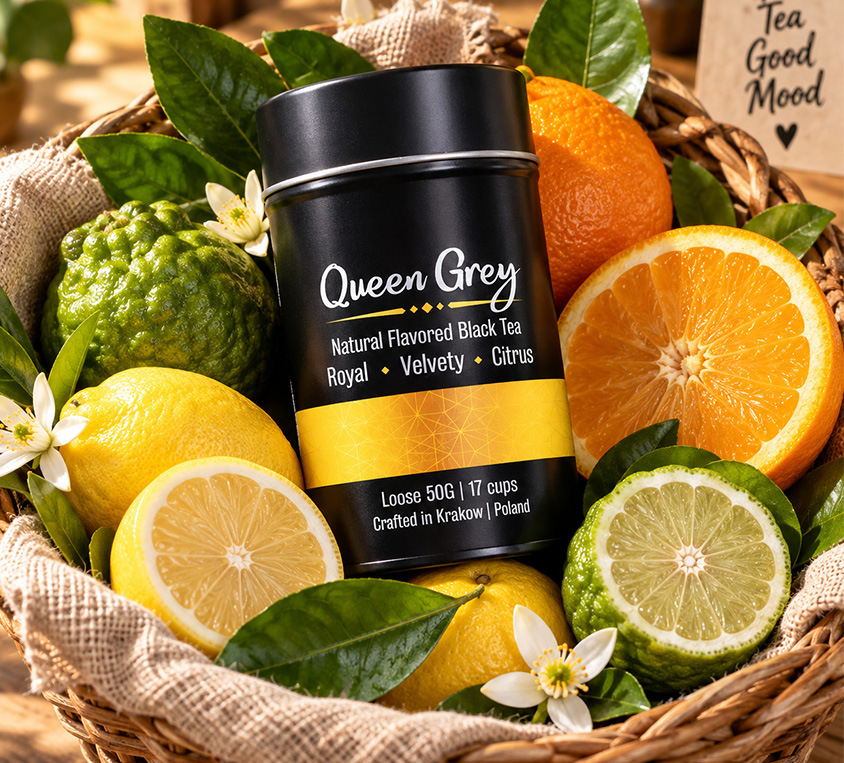 Queen Blue Earl Grey Leo Tea – czarna herbata Earl Grey z bławatkiem w metalowej puszce